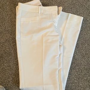 Express pleated white dress pants
